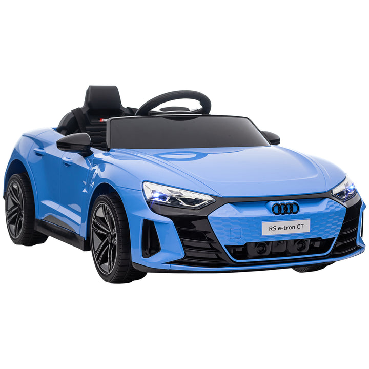 HOMCOM Audi Licensed Kids Electric Ride On Car w/ Parental Remote Control, 12V Battery Powered Toy w/ Suspension, Lights, Music, Blue | Aosom UK