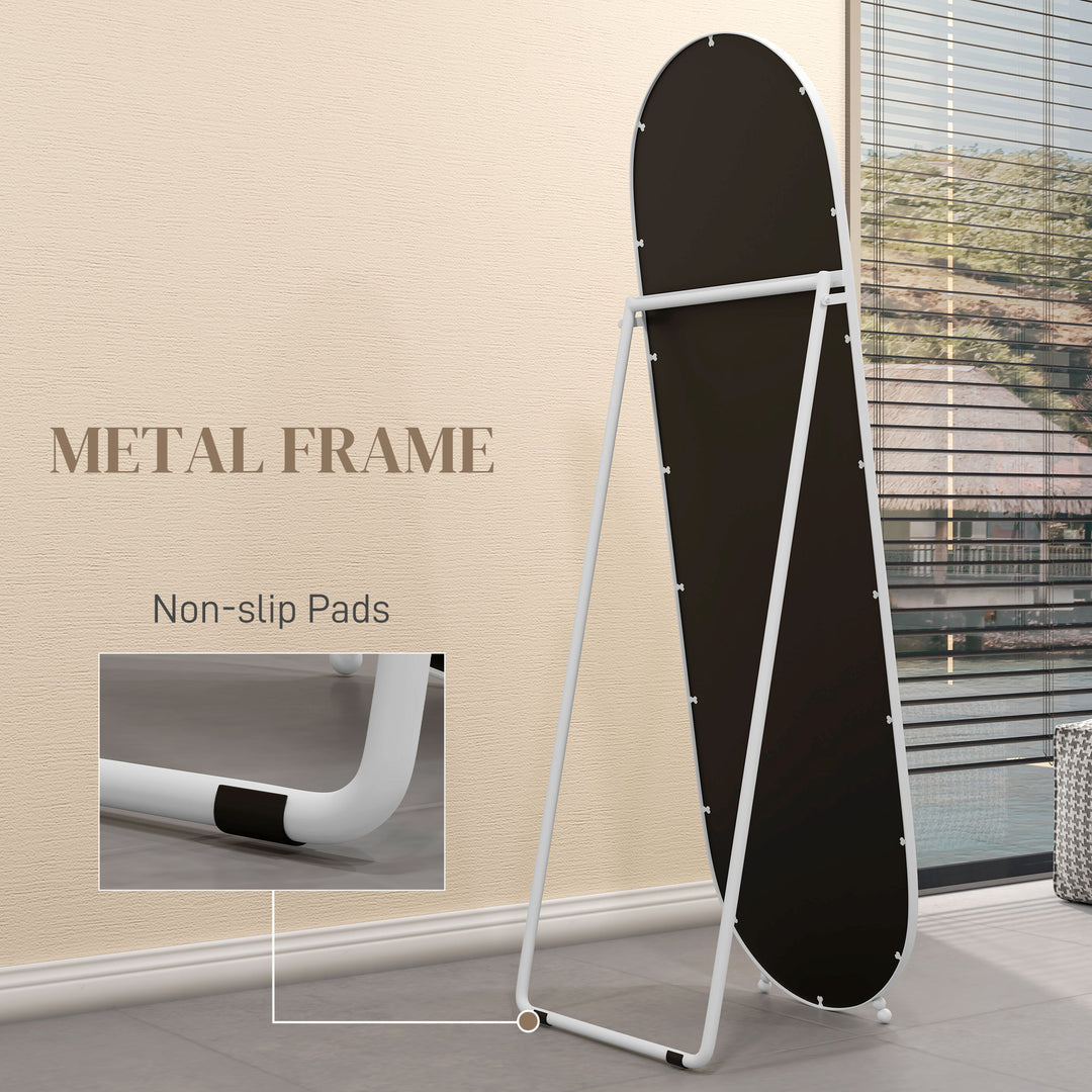 Two-Way Curved Full Length Mirror - White