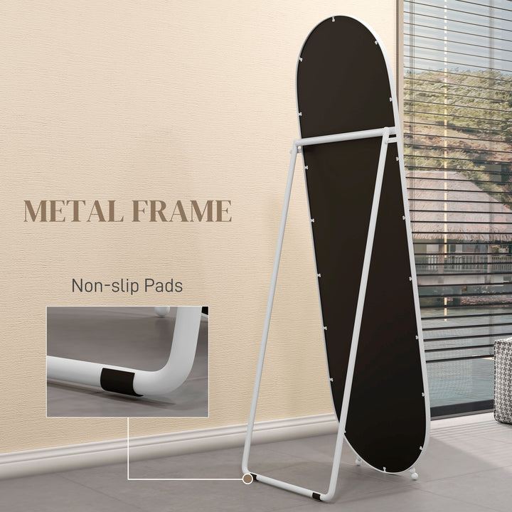 Two-Way Curved Full Length Mirror - White