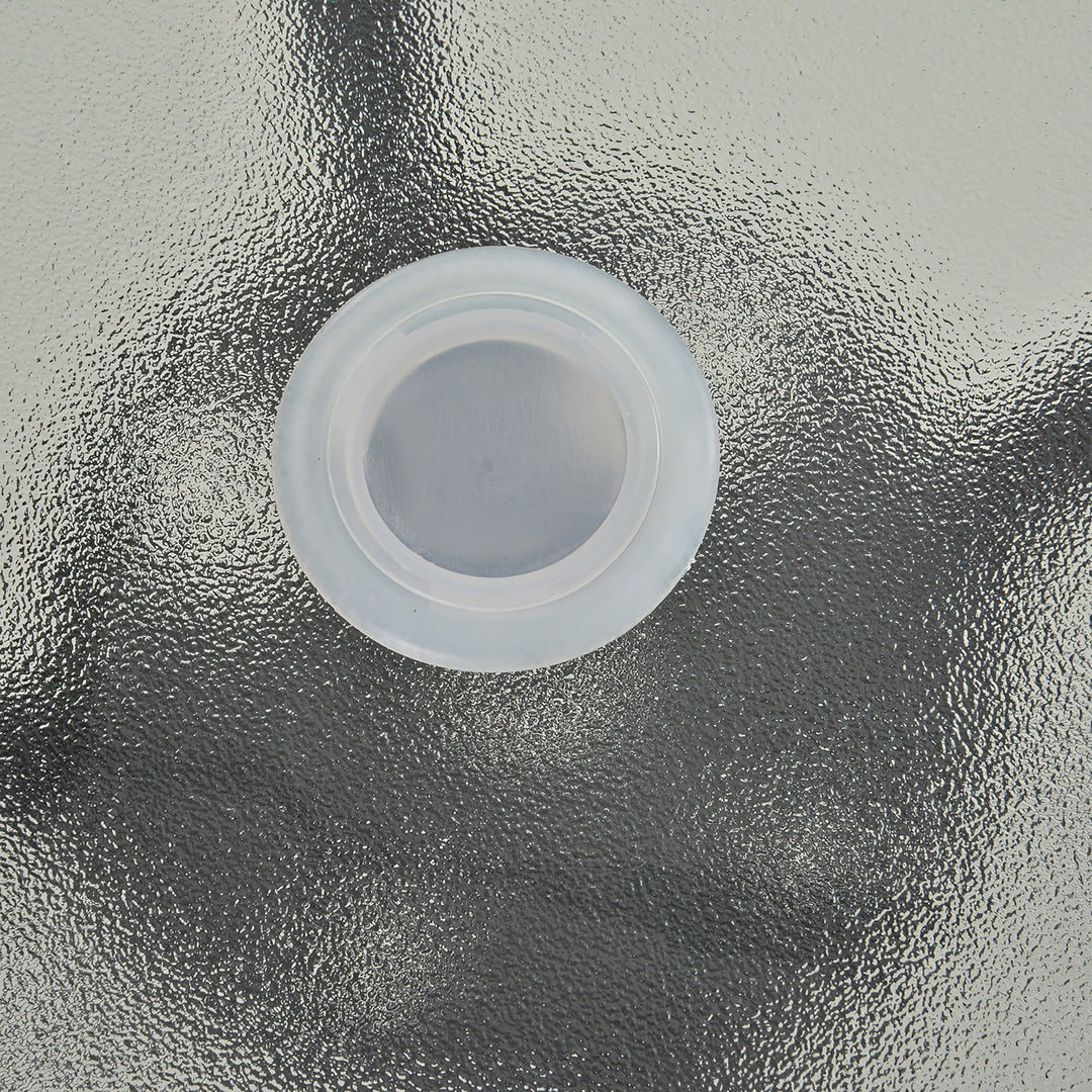 MCL 80 cm Round Garden Dining Table with Parasol Hole for 4, Outdoor Coffee Bistro End Side Table with Tempered Glass Top and Steel Frame for Patio, Porch, Black