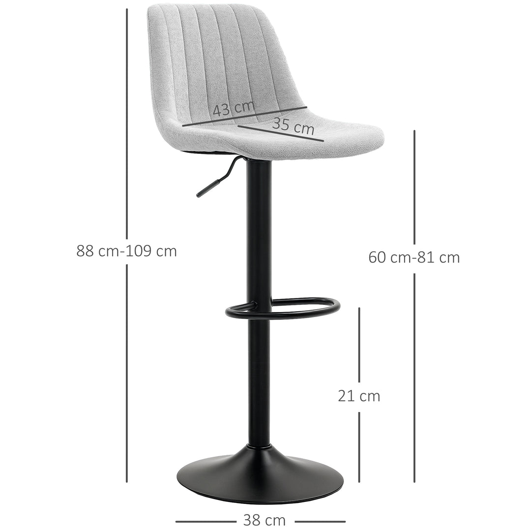 Set of Two Chenille-Feel Tub Bat Stools - Grey