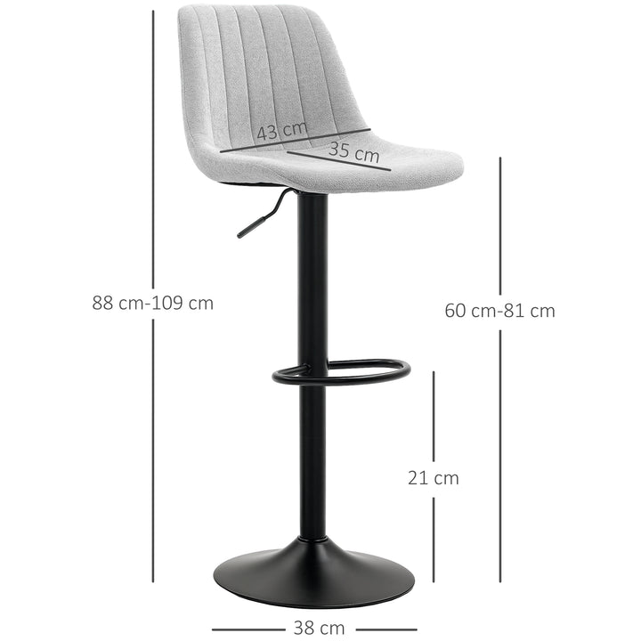 Set of Two Chenille-Feel Tub Bat Stools - Grey
