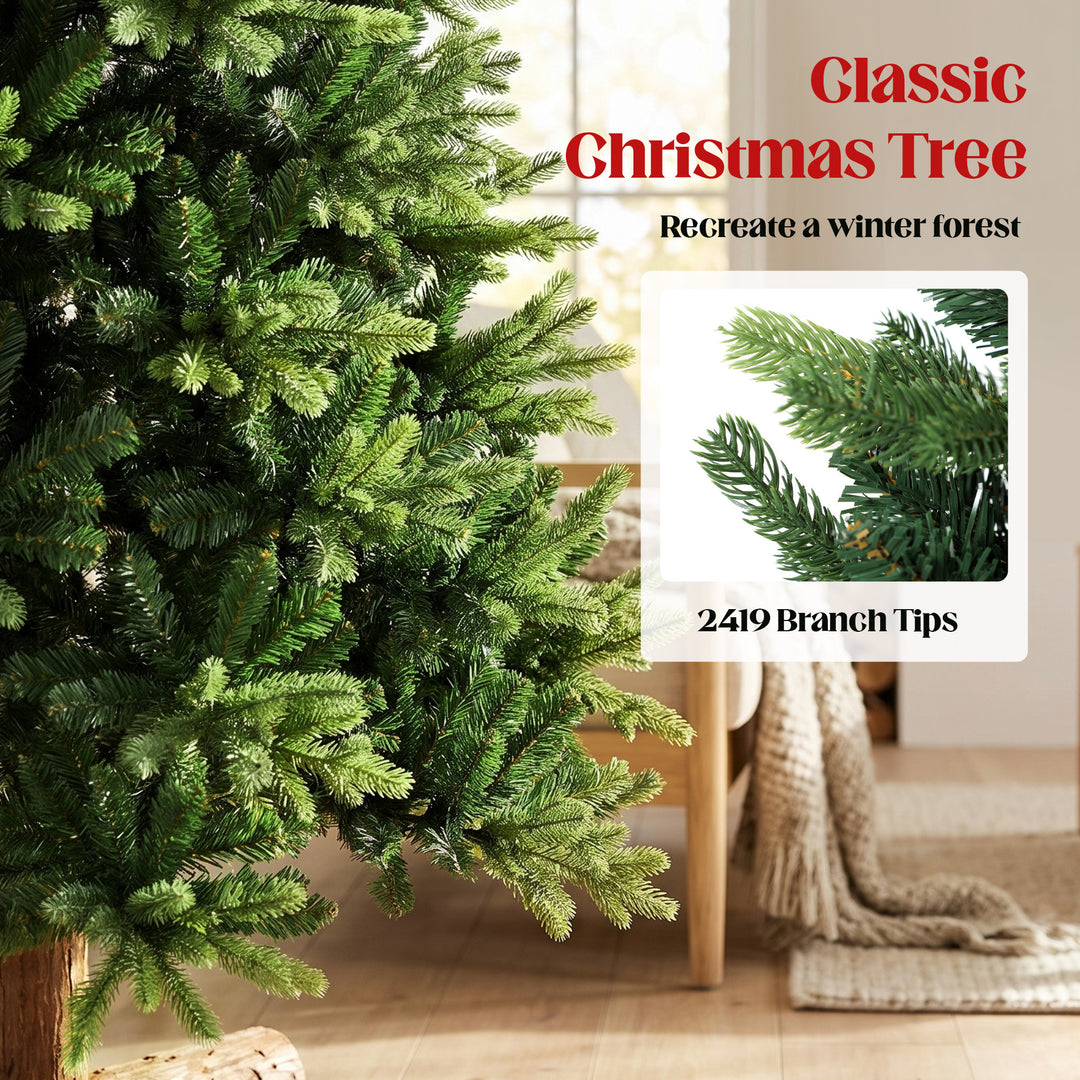 Artificial Christmas Tree, Hinged Xmas Tree with 2419 PE &amp; PVC Branch - view 5