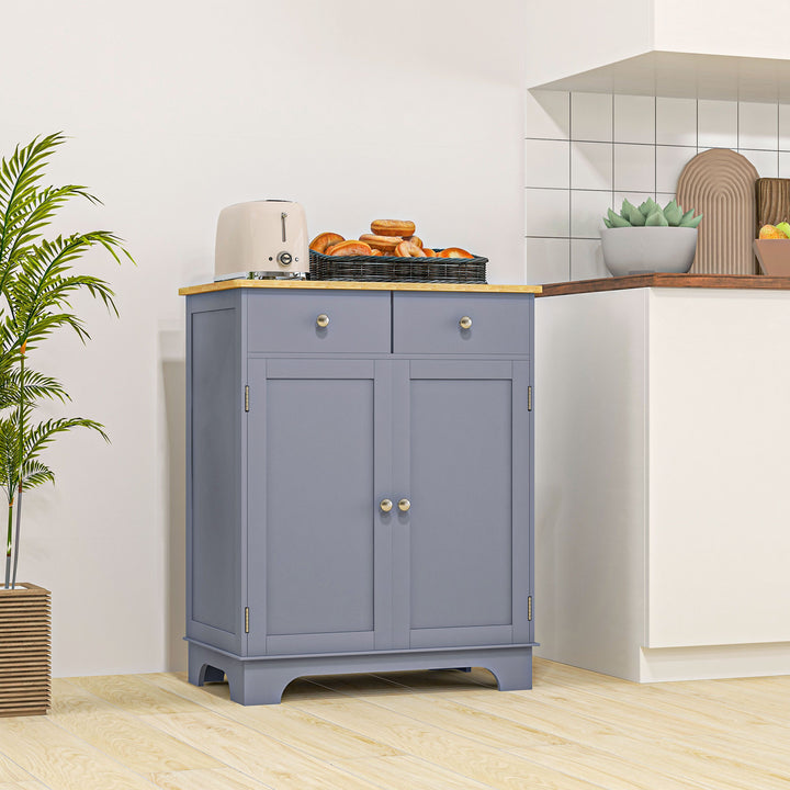Side Storage Multi-use Sideboard Table Kitchen Floor Cabinet with Soli