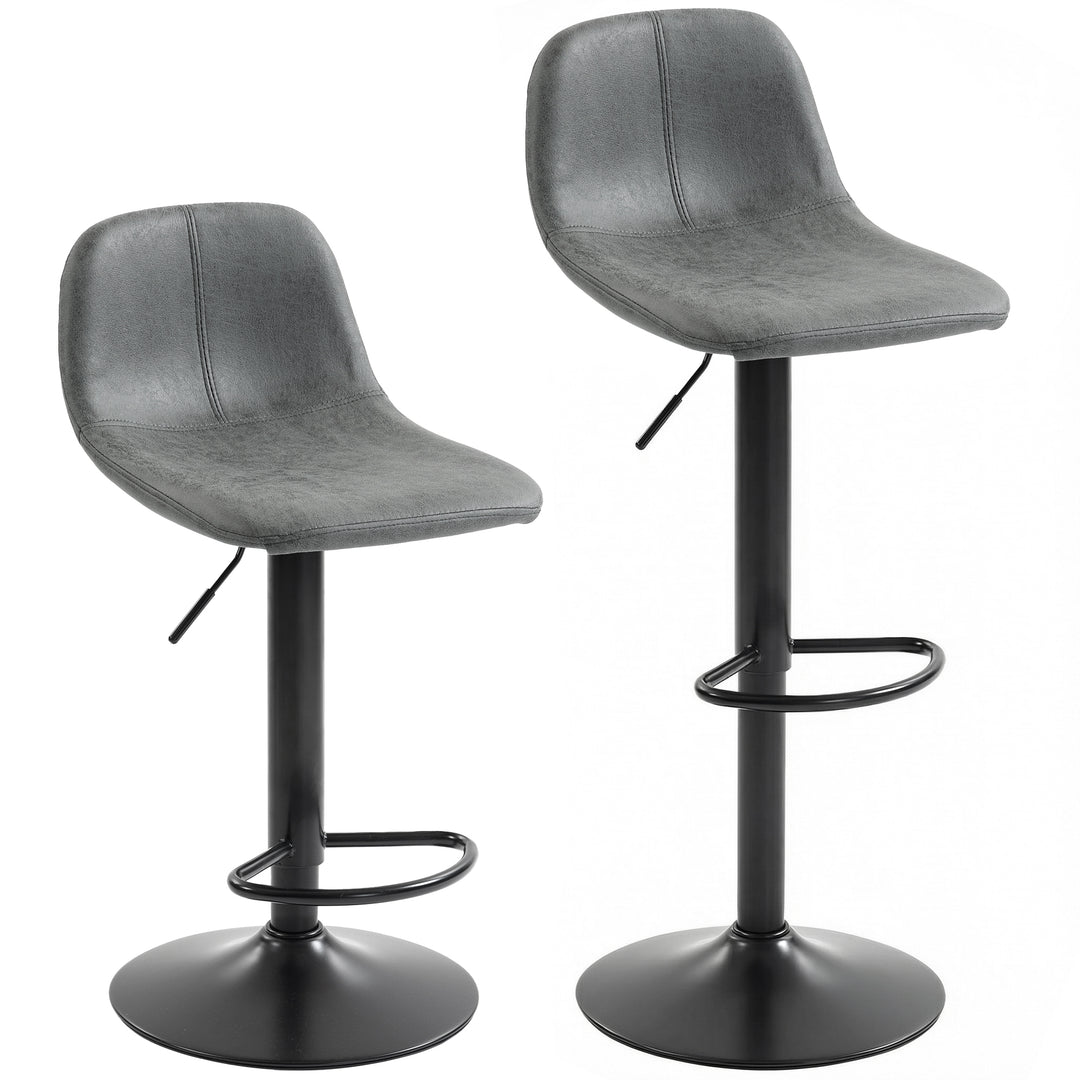 Bar Stools Set of 2, Modern Swivel Barstools with Footrest for Kitchen