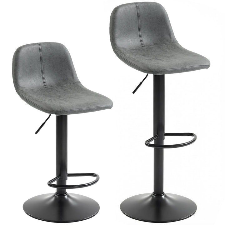 Bar Stools Set of 2, Modern Swivel Barstools with Footrest for Kitchen