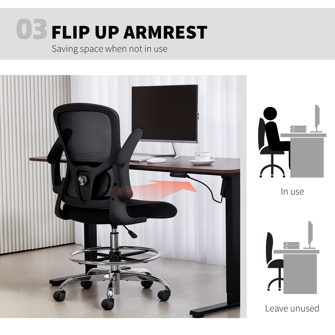 MCL Draughtsman Chair, with Adjustable Lumbar - Black