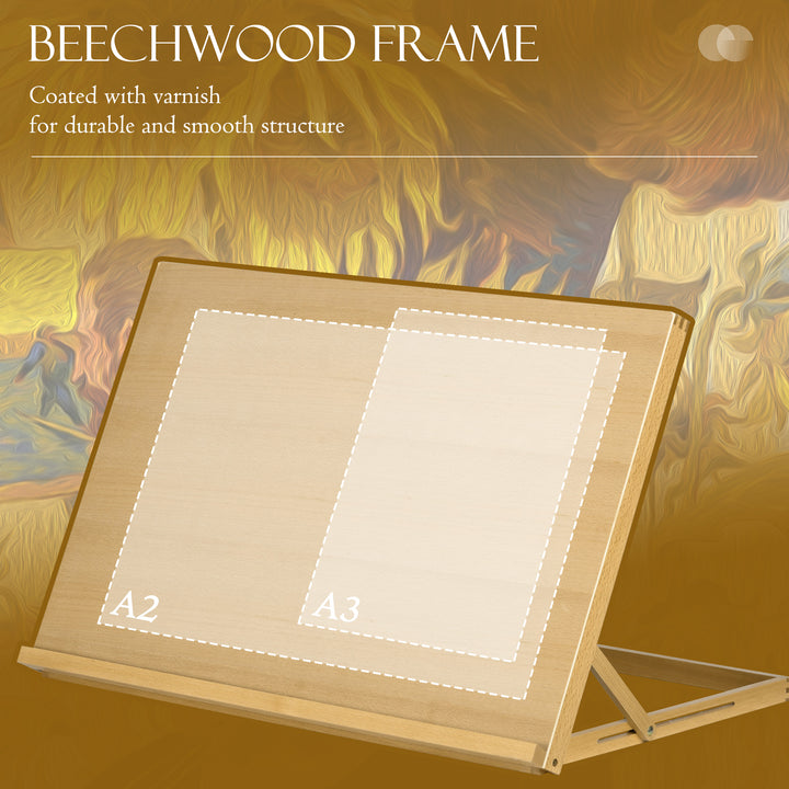 Desktop Table A2 Easel Craft Workstation, Adjustable Beechwood Table Top Easel, Portable Folding Artist Drawing & Sketching Board for Adults, Beginners, Artists Painting