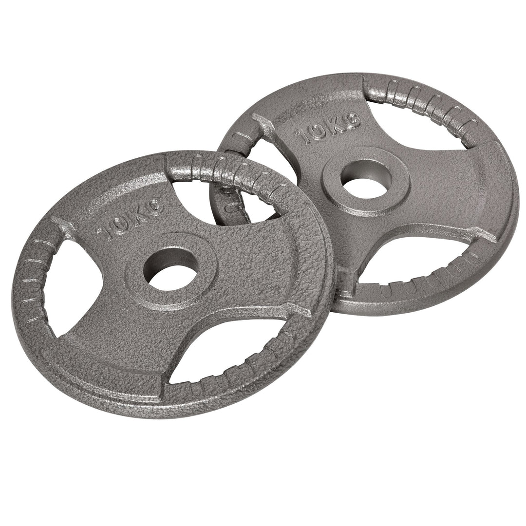MCL Set of 2 Cast Iron Weight Plates for 2"/5cm Hole Dumbbell Handle Bar, Barbell Weight 2 x 10kg