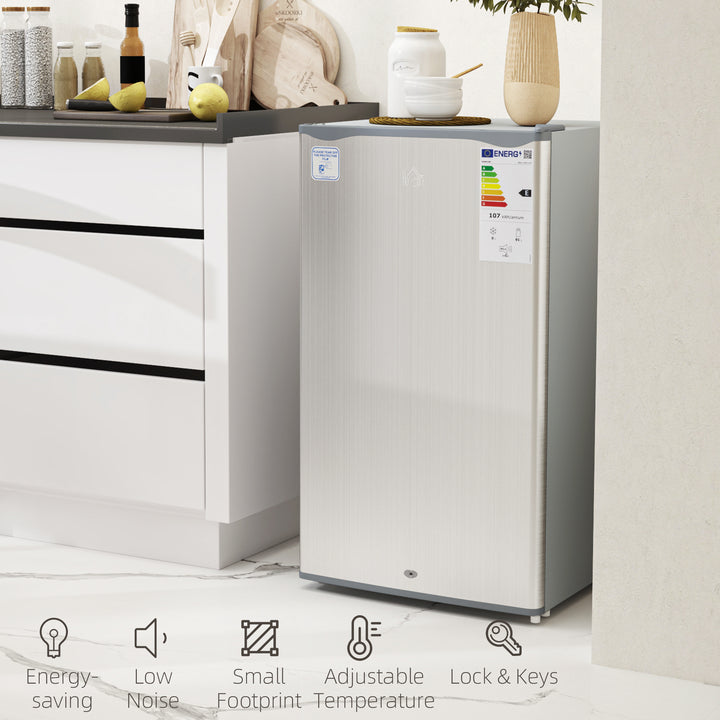 91L Freestanding Under-Counter Fridge with Lock - Grey