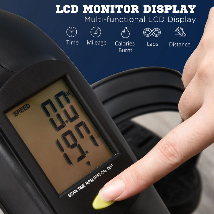 MCL Portable Pedal Exerciser, Mini Exercise Bike with 8 Levels Magnetic Resistance and LCD Display, Cycle Leg Exerciser Sitting Down