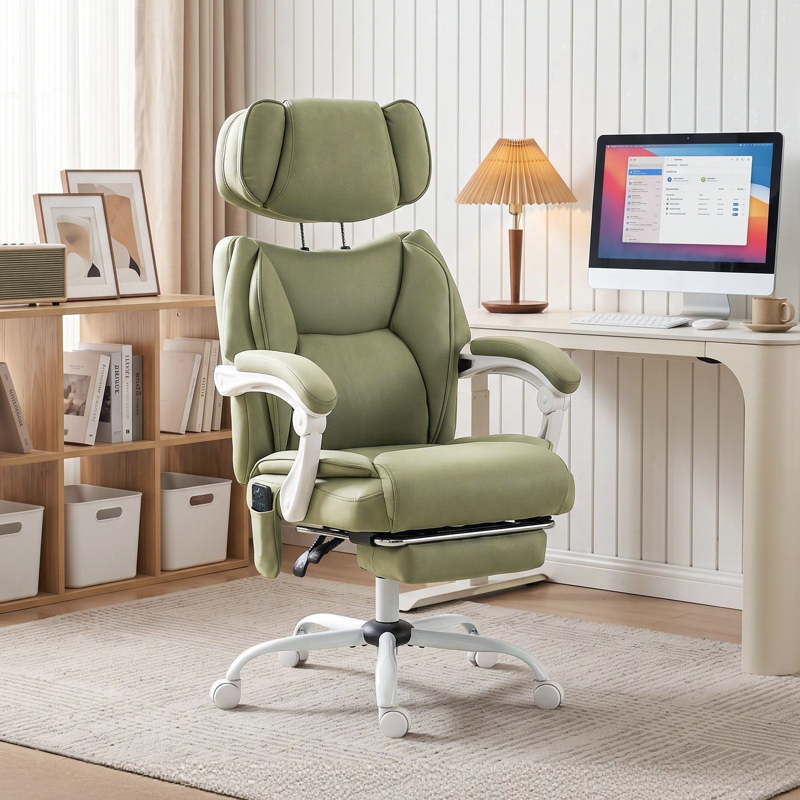 High Back Vibration Massage Office Chair Heated Reclining Computer Cha