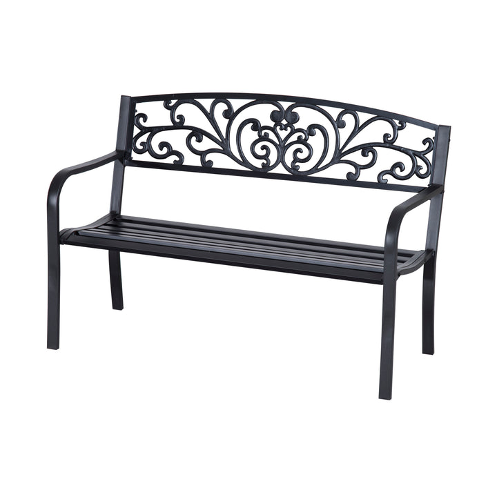 MCL 2-Seater Garden Bench, Steel-Black