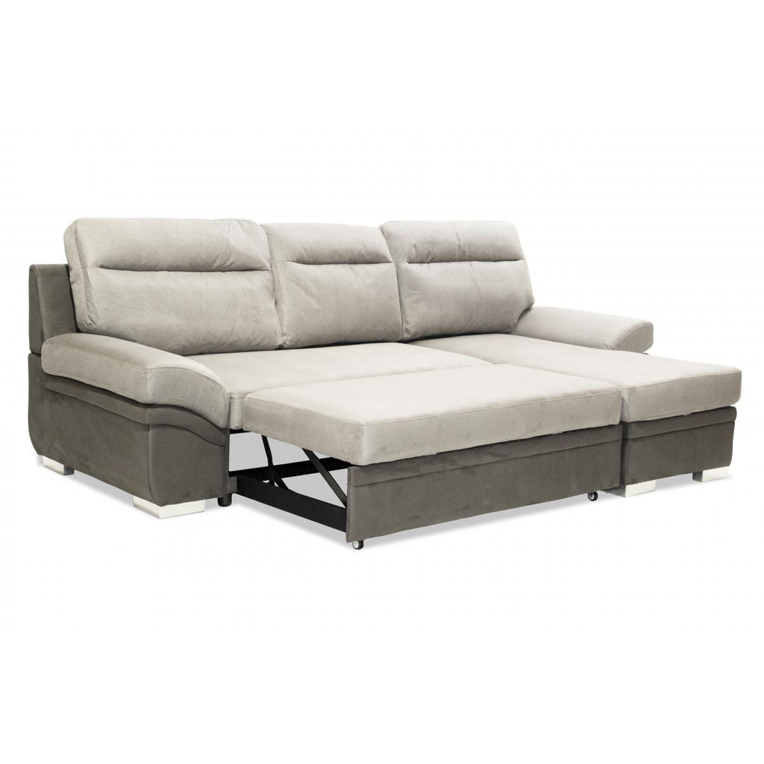 Jessica 2 Seater Sofa with Chaise Linen Grey