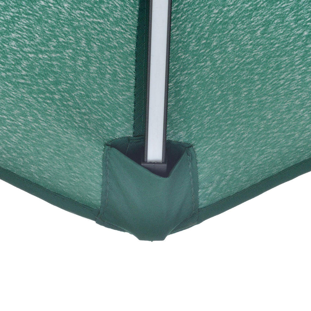 3m LED Light Overhanging Parasol - Green