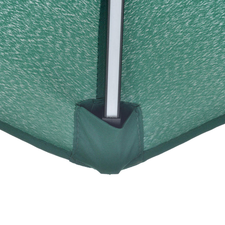 3m LED Light Overhanging Parasol - Green