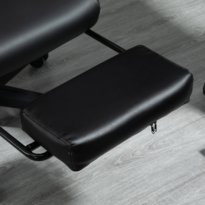 Computer Gaming Chair with Footrest, Video Gaming Chair for Adults with 130° Reclining Back, Desk Chair with Lumbar Support and Adjustable Height, Black