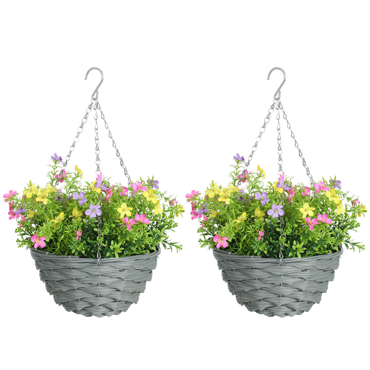Set of 2 Artificial Hanging Cosmos Flowers