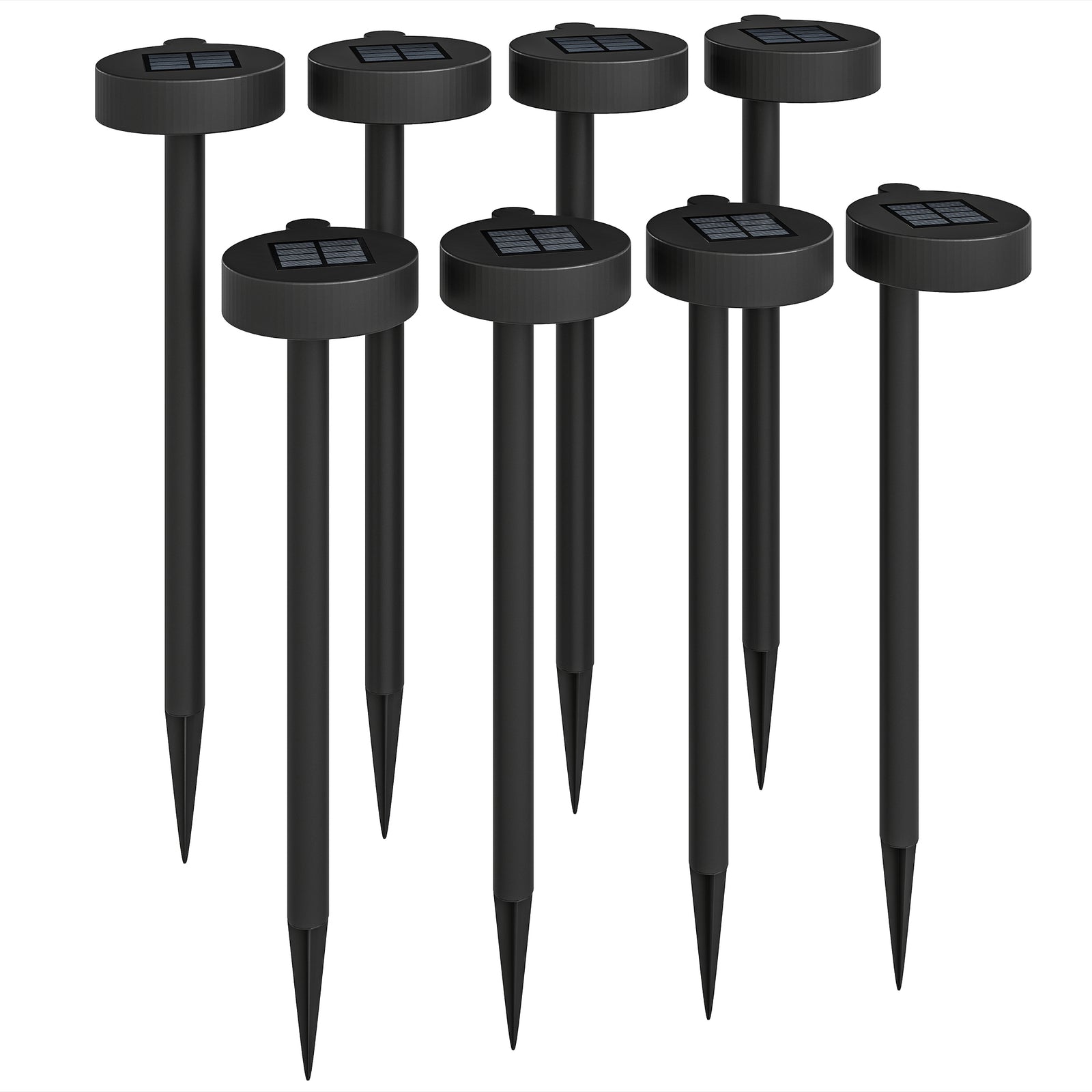 Solar Lights Outdoor Garden Stake 8 Pack Pathway Lighting, Solar Stake Lights with Auto On/Off LED, IP44 Waterproof Plastic Outdoor Garden Lighting for Path, Patio and Landscape