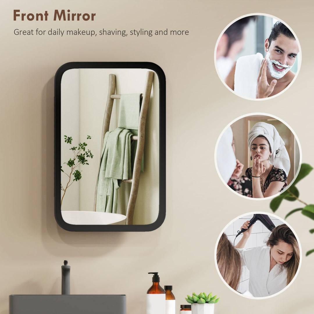 Bathroom Wall Cabinet with Tempered Mirror Metal Bathroom Mirror Cabin
