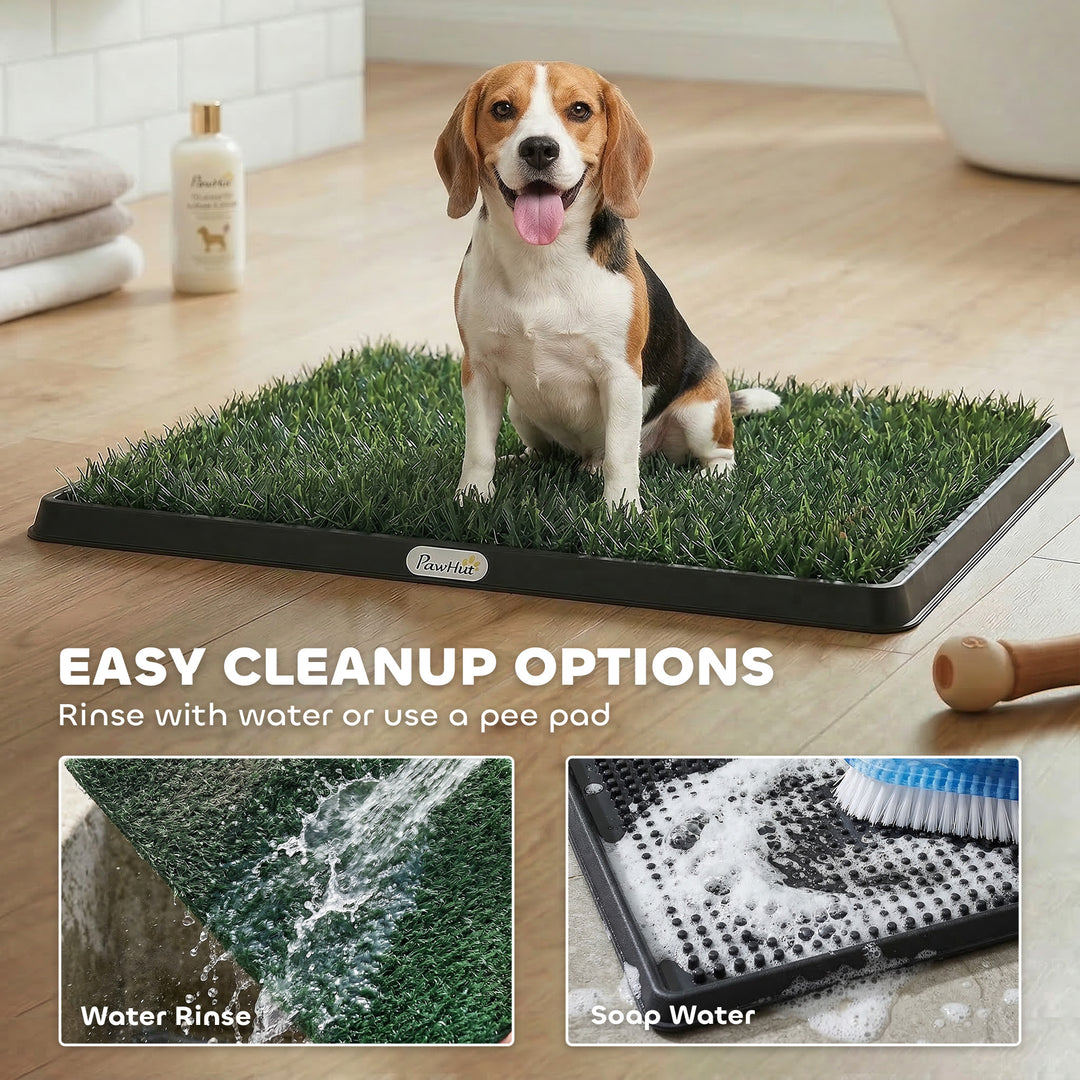 Dog Grass Pee Pad with Tray, Dog Toilet Tray with 2 Artificial Grass - view 6