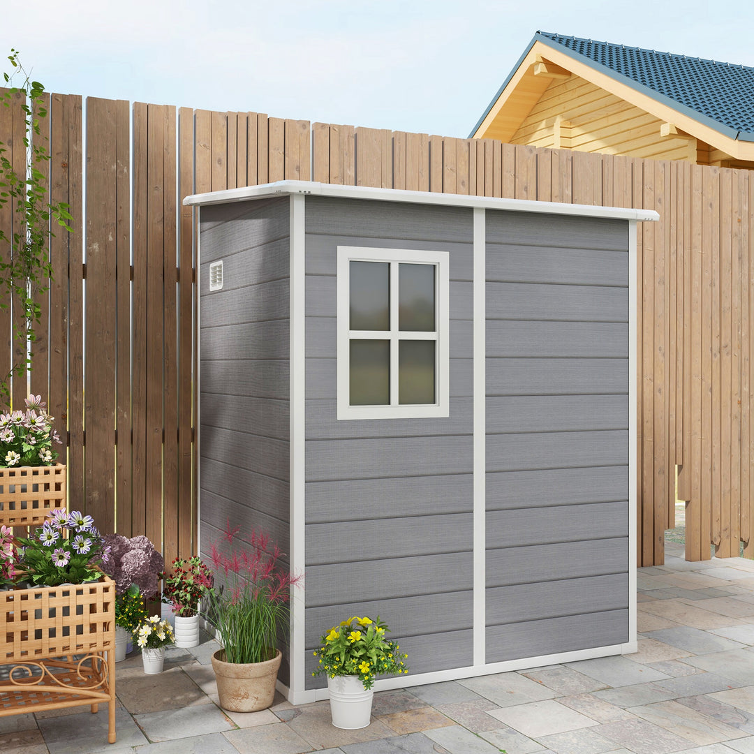 Outsunny Garden Storage Shed, 4'x5' Lean