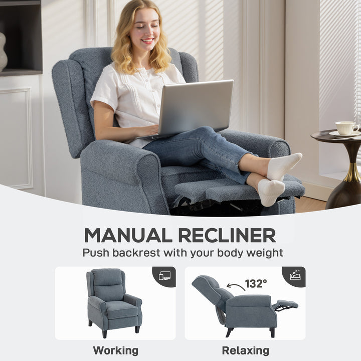 Recliner Armchair with Extended Leg Rest