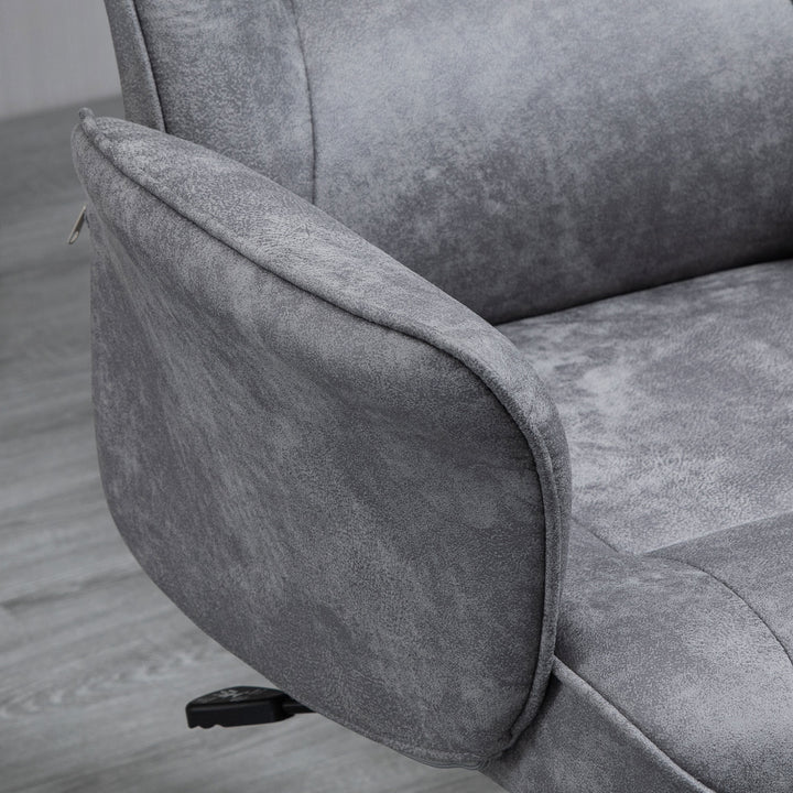 Swivel Computer Office Chair Mid Back Desk Chair for Home Study Bedroom, Light Grey