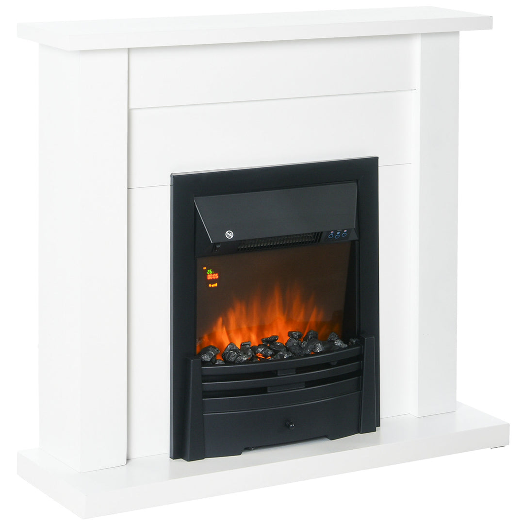 40" Electric Firplace Suites &amp; Mantelpiece with LED Flames Remote
