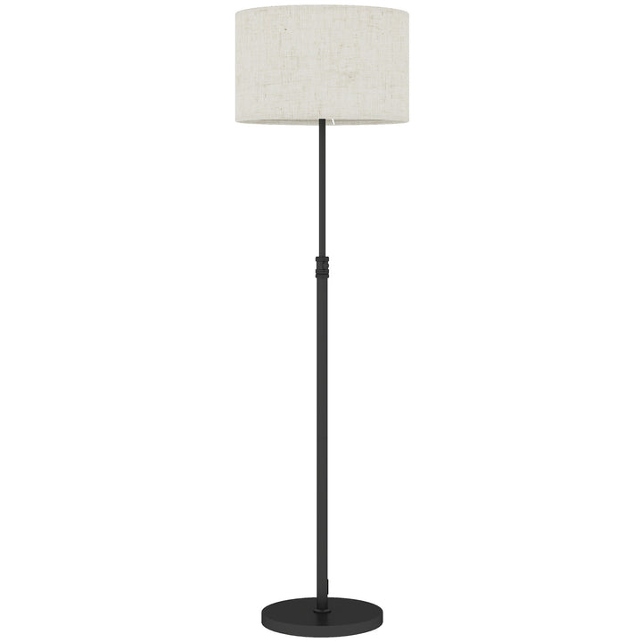 Floor Lamp with Remote, Height Adjustable Standing Lamp with Linen Sha