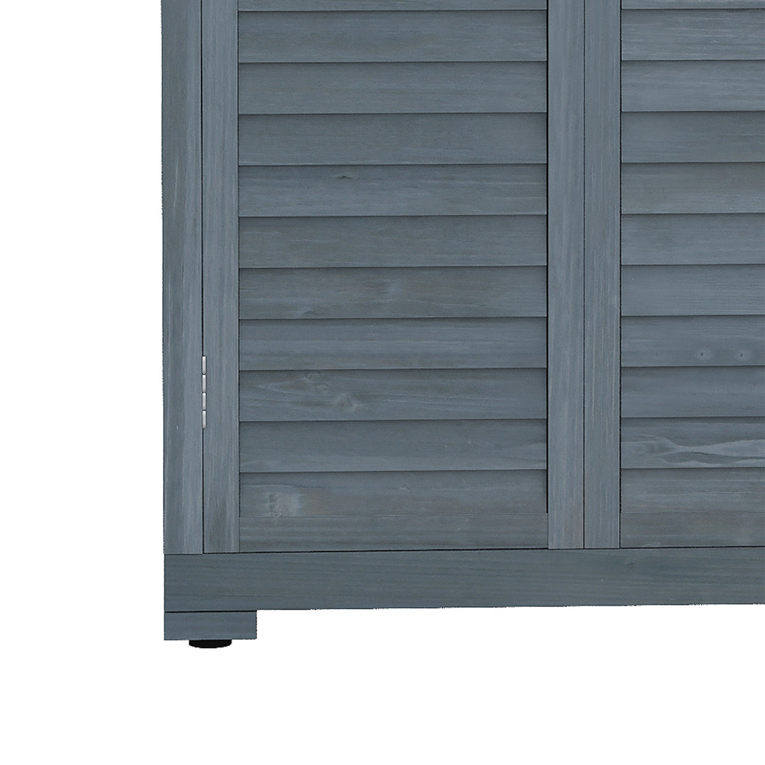 MCL 39.5 x 79cm Fir Wood Garden Shed - Grey
