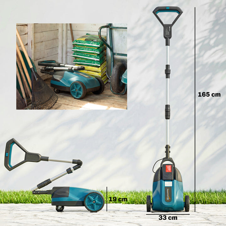 18V Cordless Lawnmower with 2 x 4Ah Batteries &amp; Charger, Battery Lawn 