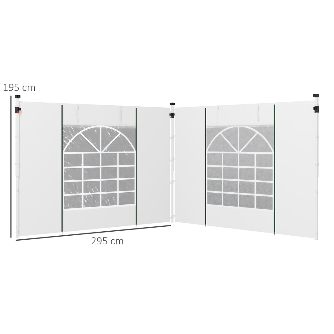 Gazebo Side Panels, 2 Pack Sides Replacement, for 3x3(m) or 3x6m Pop U