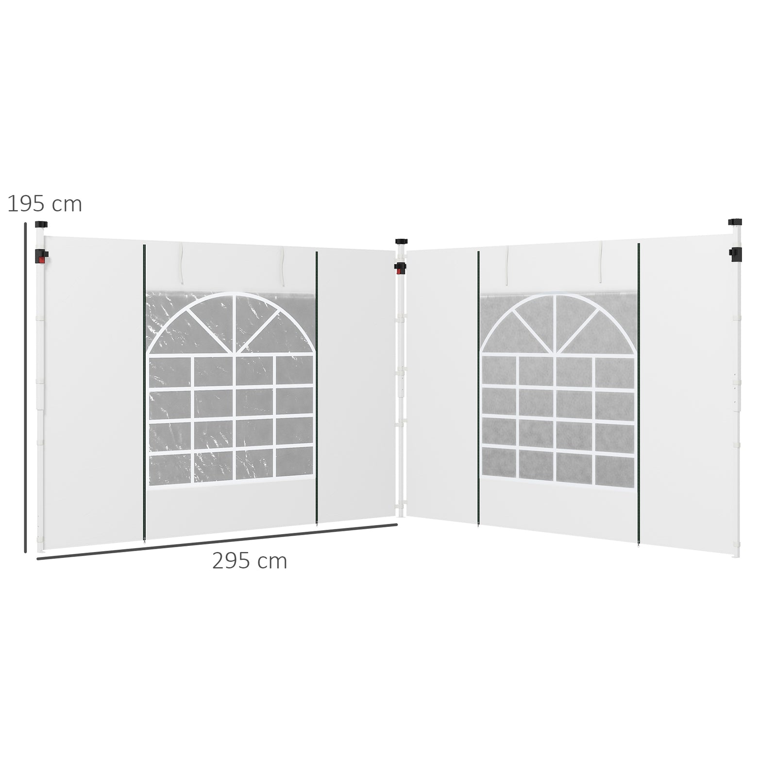 Gazebo Side Panels, 2 Pack Sides Replacement, for 3x3(m) or 3x6m Pop U