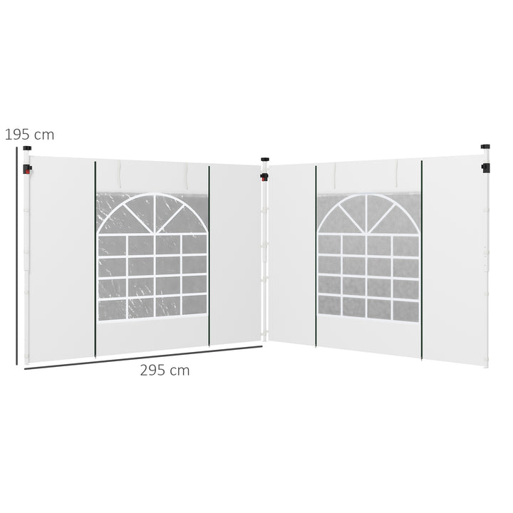 Gazebo Side Panels, 2 Pack Sides Replacement, for 3x3(m) or 3x6m Pop U