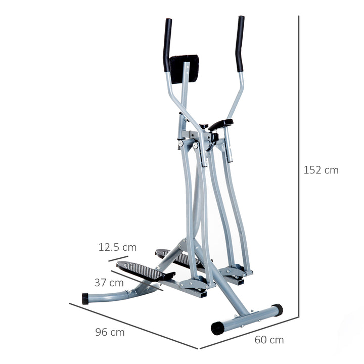 HOMCOM Cross Trainer Machine Air Walker with LCD for Home Gym, Silver and Black