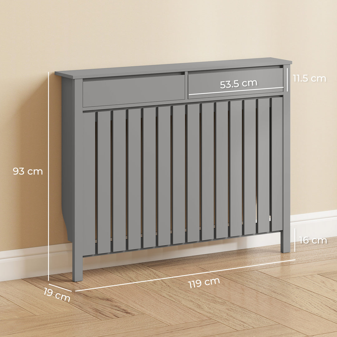 93 x 119cm Modern Radiator Cover - Grey