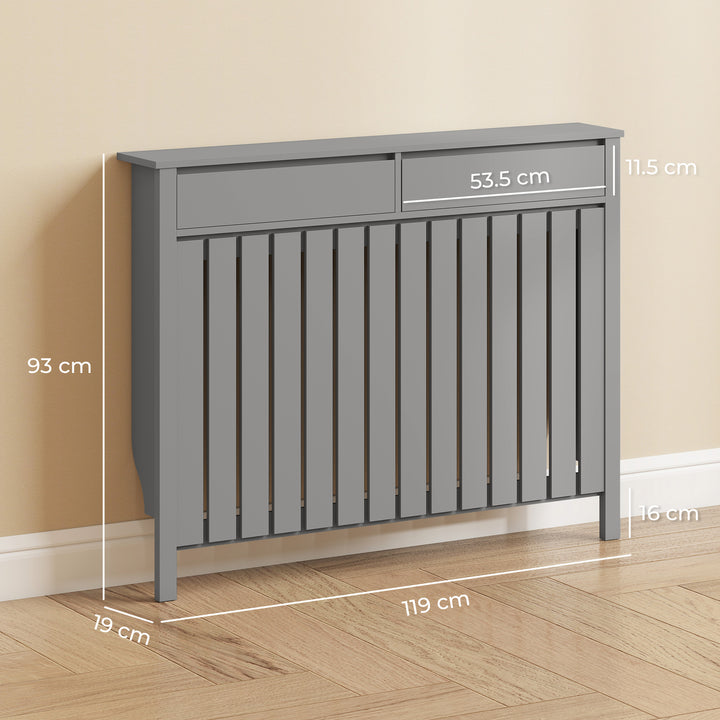 93 x 119cm Modern Radiator Cover - Grey