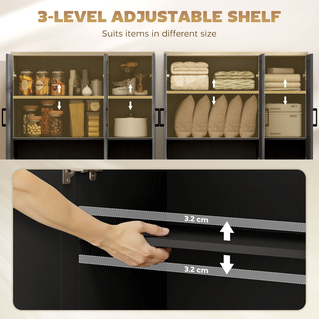 Sideboard Buffet Cabinet, Kitchen Storage Cabinet with 3 Doors and - view 5