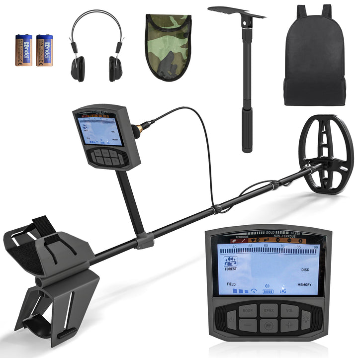 Metal Detector for Adults and Beginners, Gold Detector with Higher Accuracy IP68 Waterproof Coil, 5 Professional Modes with Pinpoint & Memory Mode, Bigger Backlit LCD Display with DSP Chip