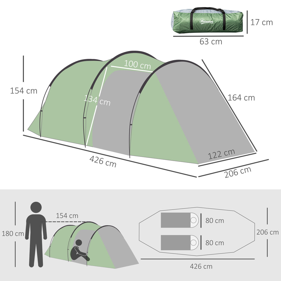 MCL Three-Man, Two-Room Tent - Green