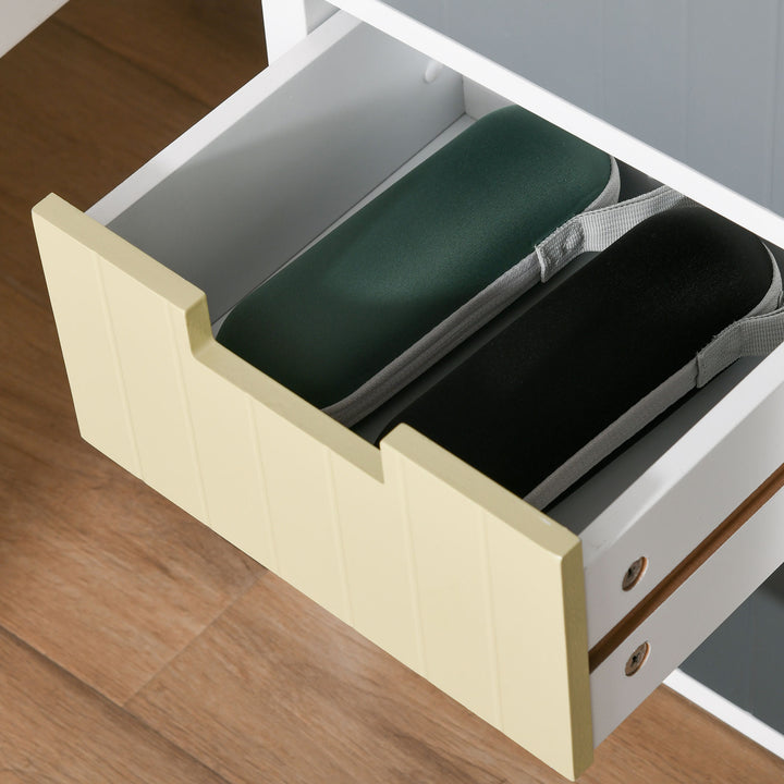 3 Drawer Storage Tower, Dresser Chest with Wood Top, Organiser Unit for Closets Bedroom Nursery Room Hallway