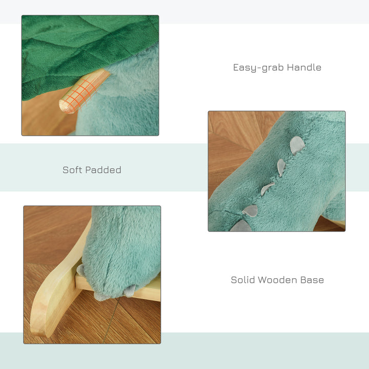 MCL Plush Ride-On Rocking Dinosaur, with Sound - Green