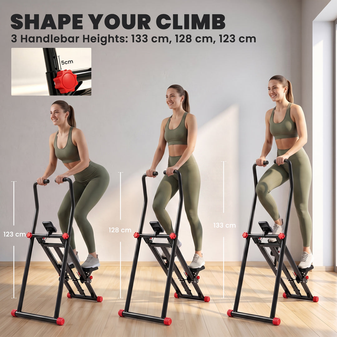 Stair Stepper for Home Gym with 3 Resistances, Foldable Vertical Stair