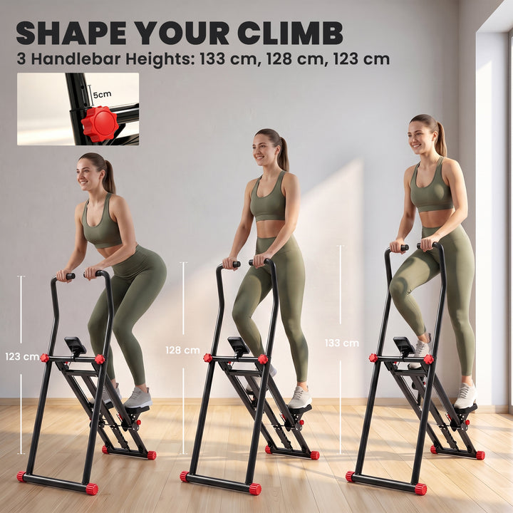 Stair Stepper for Home Gym with 3 Resistances, Foldable Vertical Stair