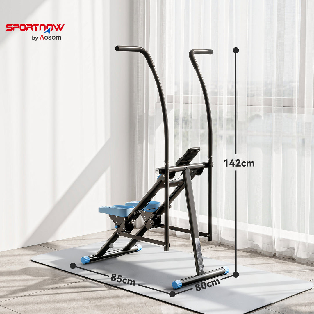 Stair Stepper for Home Gym Exercise, Vertical Climber Machine with LCD Monitor &amp; Adjustable Pedals for Workout