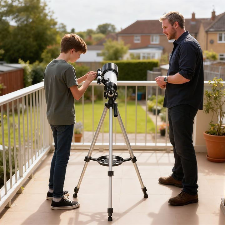 MCL Astronomy Telescope for Adults and Beginners with 70 mm Aperture, Carry Bag, White