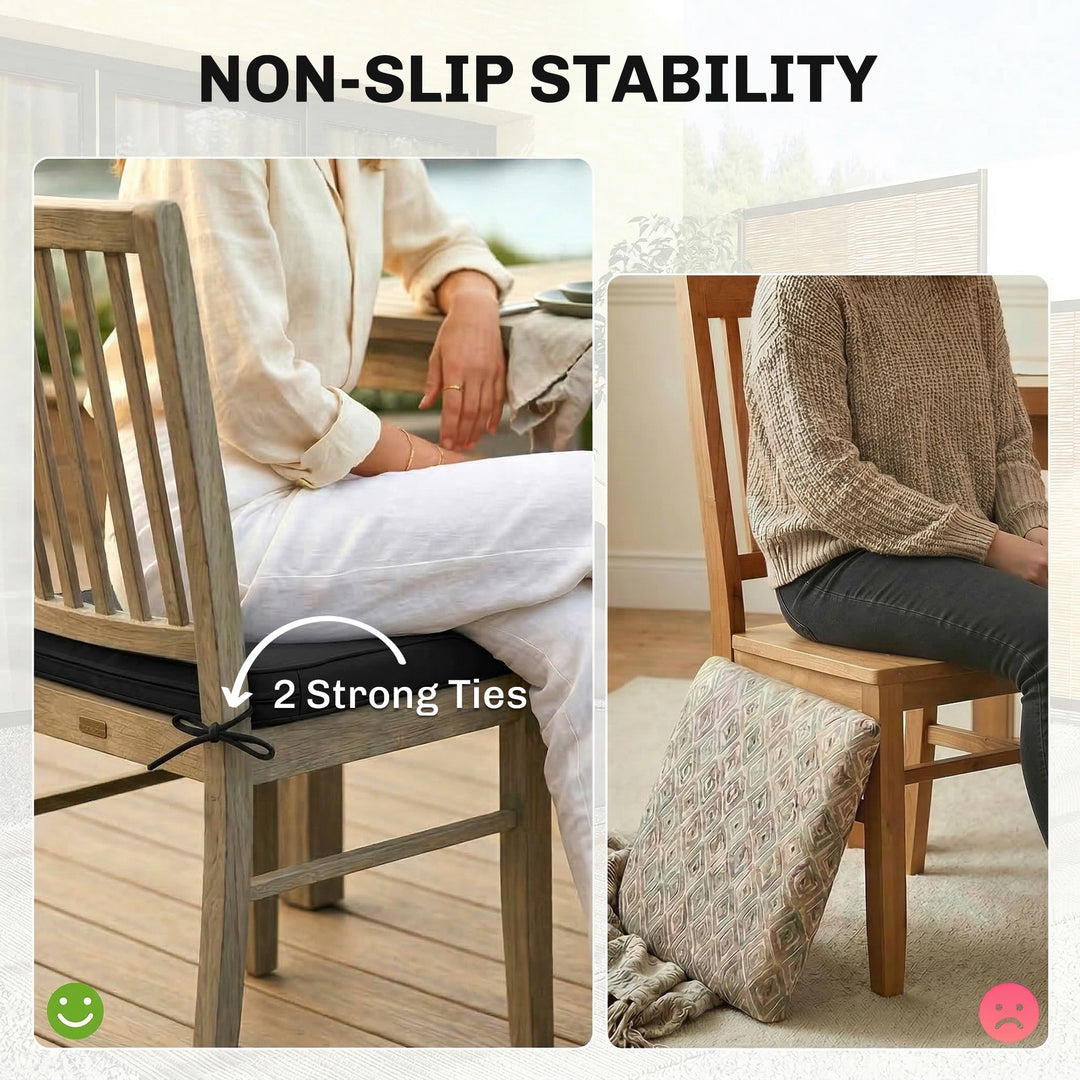 Outdoor Chair Seat Cushions Set of 2, Garden Chair Cushions with 7cm T