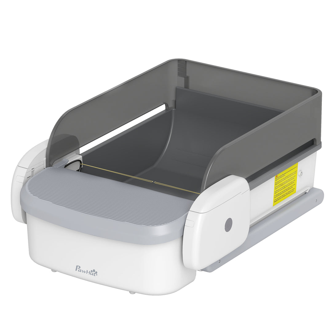 Self Cleaning Cat Litter Tray, Open-Top Automatic Litter Box with APP