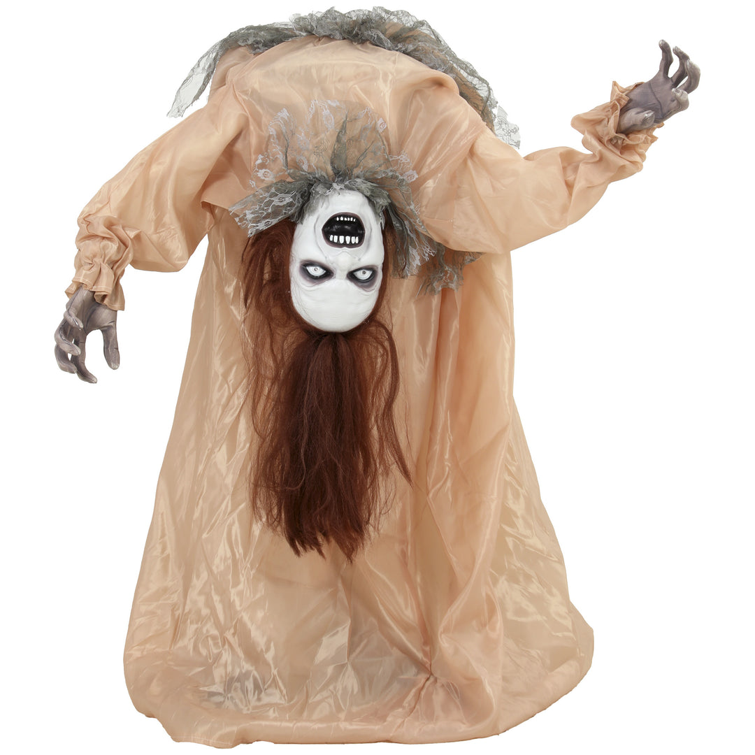 Animated Halloween Ghost, Halloween Animatronics with Creepy Screams, 